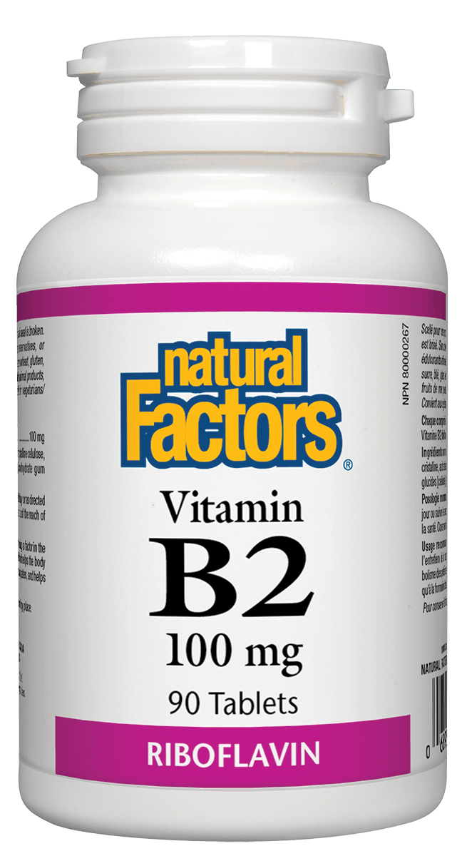 Natural Factors Vitamin B2 100mg 90 tablets