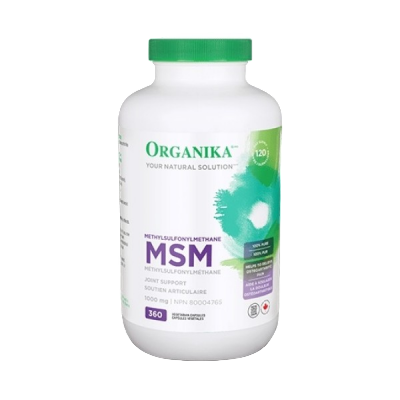 Organika MSM (Methyl-Sulfonyl-Methane), 1000 mg, 360 vegetarian capsules