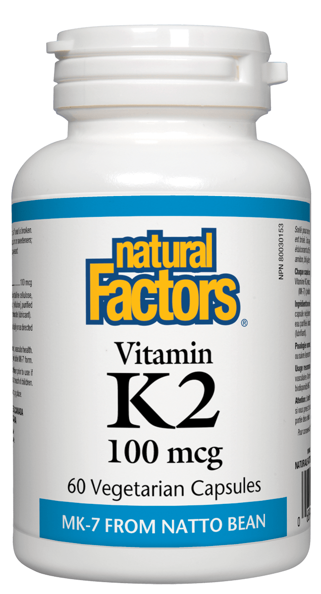 Natural Factors 維生素 K2 100 微克，60粒素食膠囊