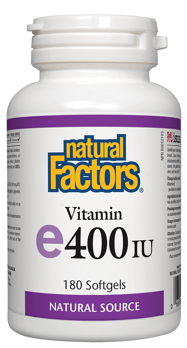 Natural Factors Vitamin E 400 iu d'alpha tocopherol