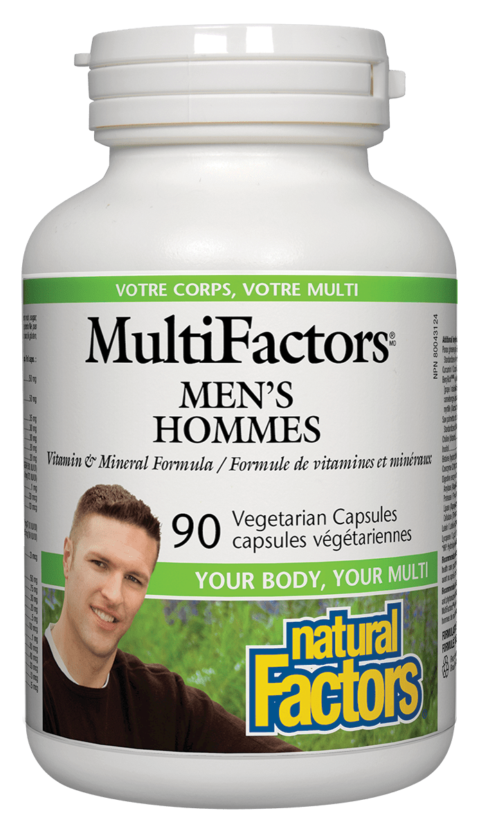 Natural Factors MultiFactors Men's, 90 VegiCap