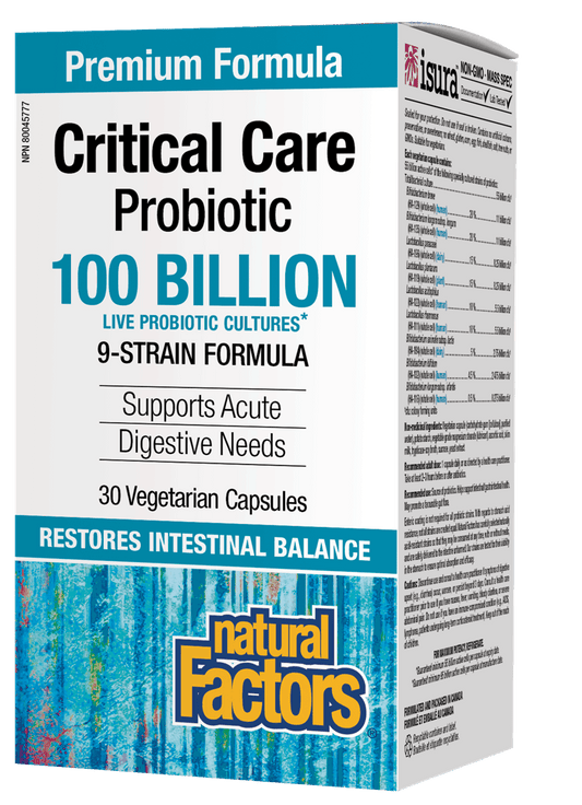 Natural Factors Critical Care Probiotic 100 Billion 30 veg caps