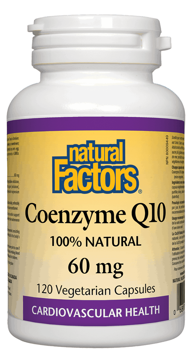 Natural Factors Coenzyme Q10, 60 mg, 120 Vegetarian Caps Canada nitvd.com online