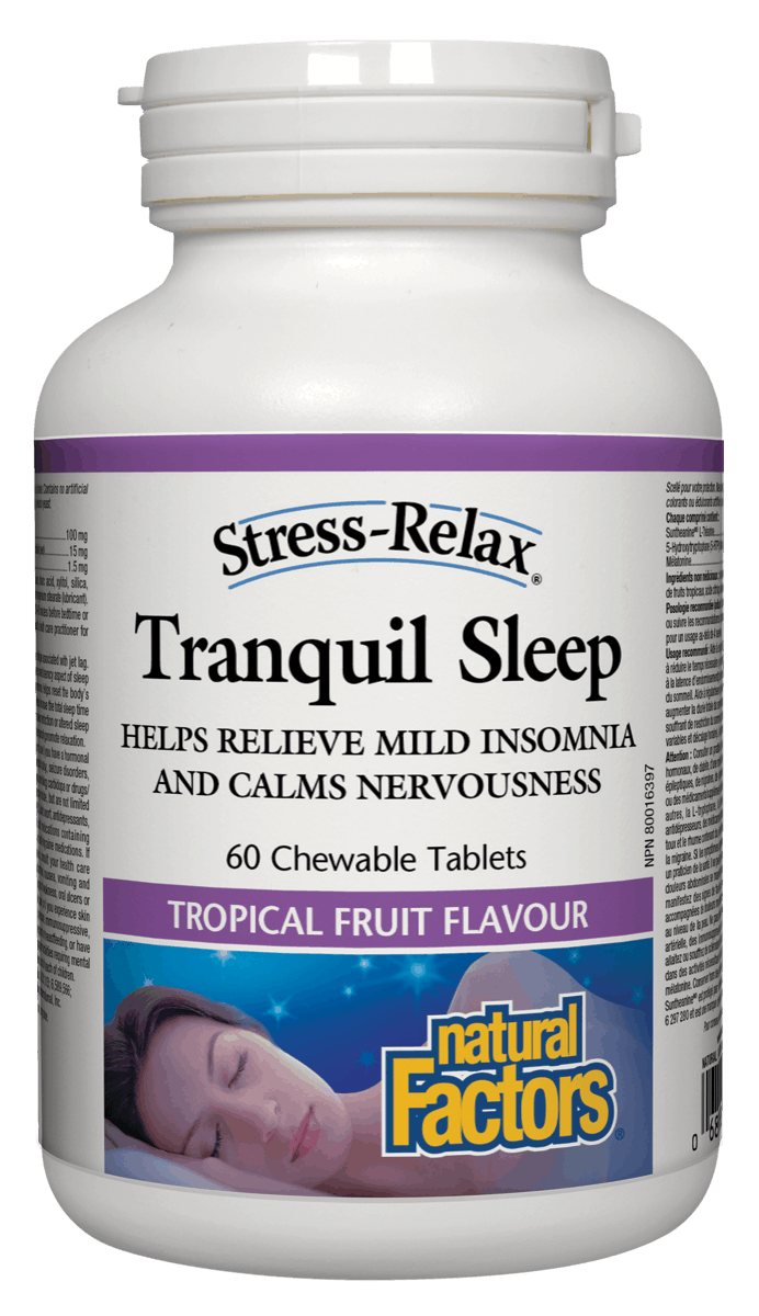Natural Factos Stress-Relax&trade; Tranquil Sleep, 60 chewable tabs