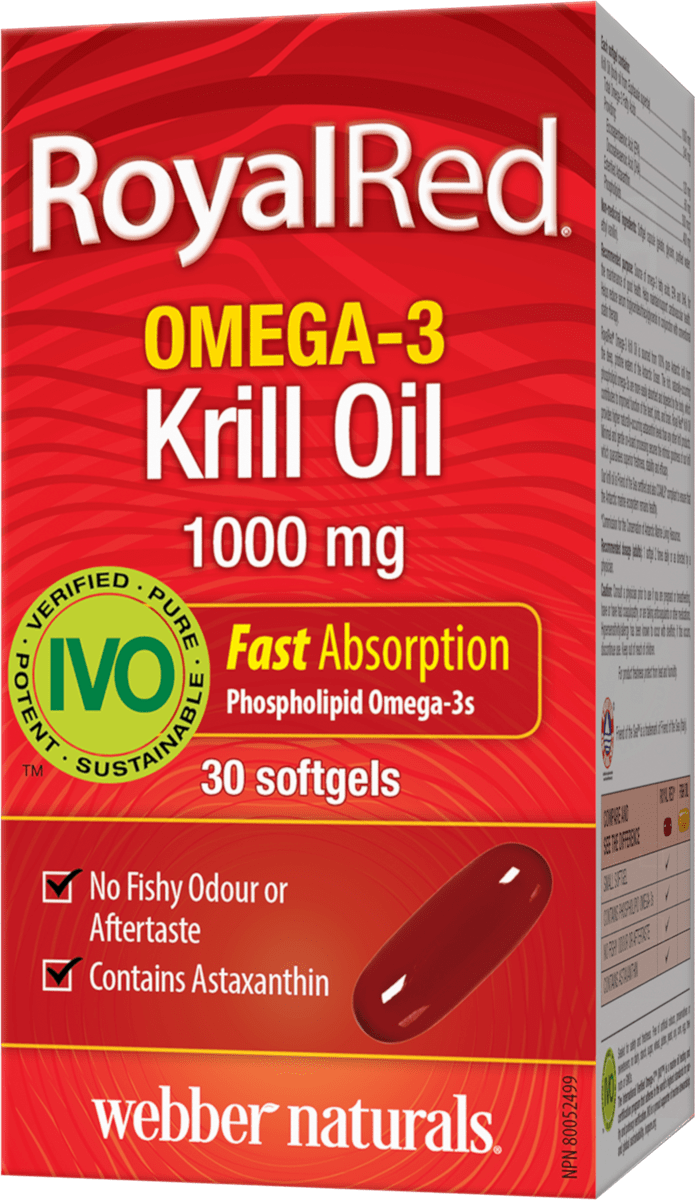 Webber Naturals 皇家紅Omega-3磷蝦油，1000毫克，30粒軟膠囊