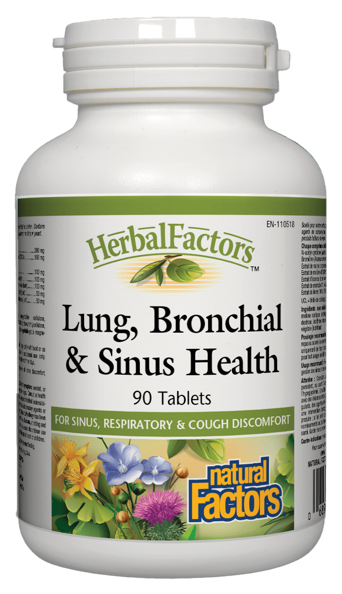 Natural Factors Lung, Bronchial & Sinus Health, 90 tabs 然自自然 nitvd.com