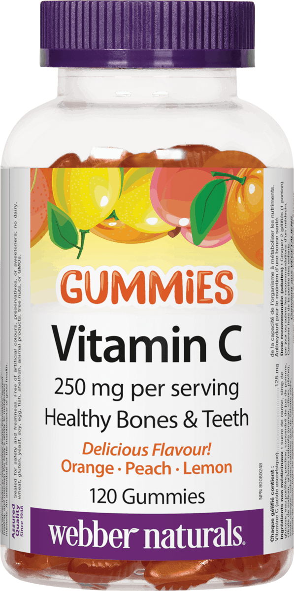 Webber Naturals 維他命C 250毫克 桔子口味120粒軟糖