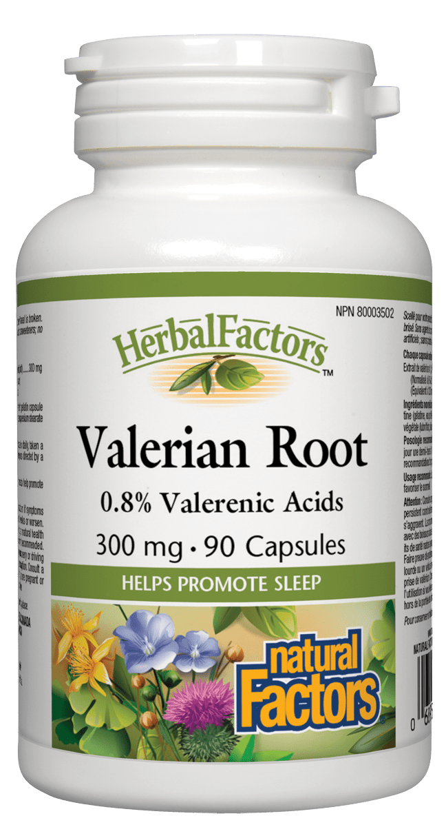 Natural Factors Valarian Root Bottle Canadian label nitvd.com