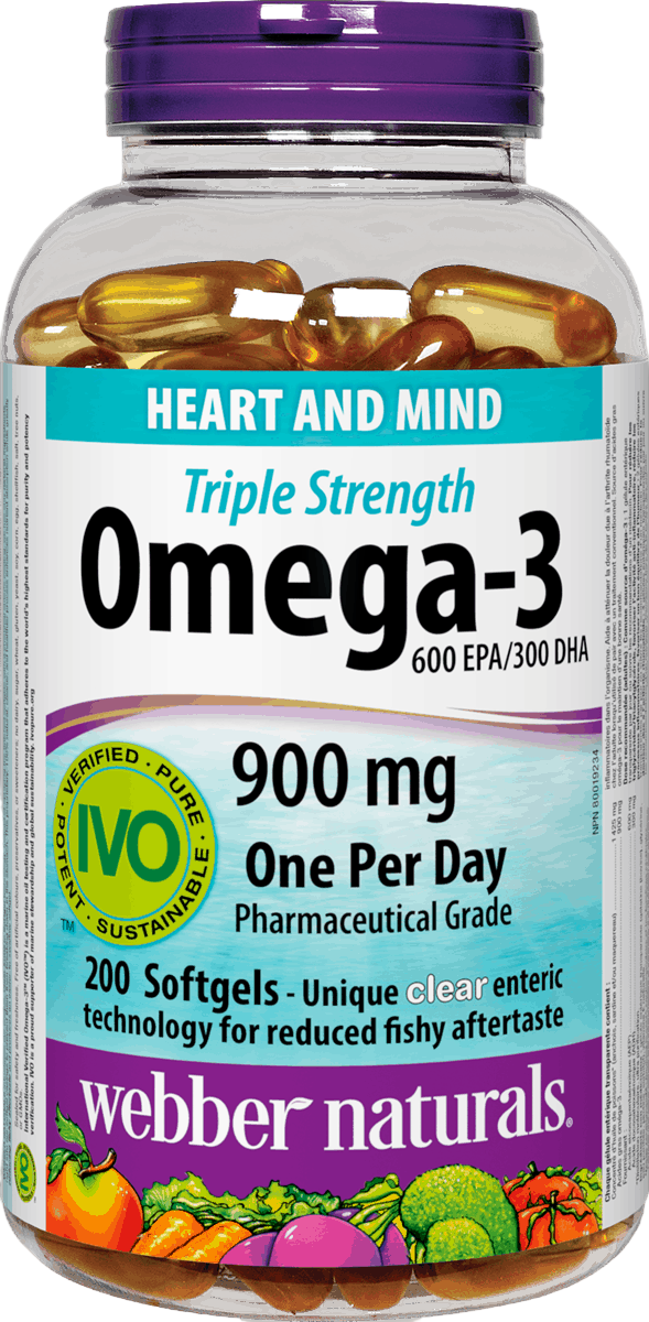 Webber Naturals三倍濃縮Omega-3 900毫克，200粒