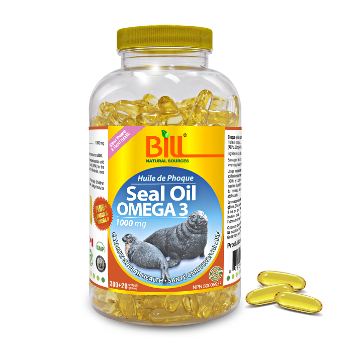 Bill Naturals Seal Oil Omega-3 1000mg 320 softgels Canada