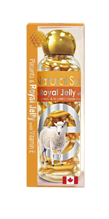 Bill Natural Sources Lamb Placenta Facial Moisturizer with Royal Jelly & Vitamin E, 100 Gelcaps Canada