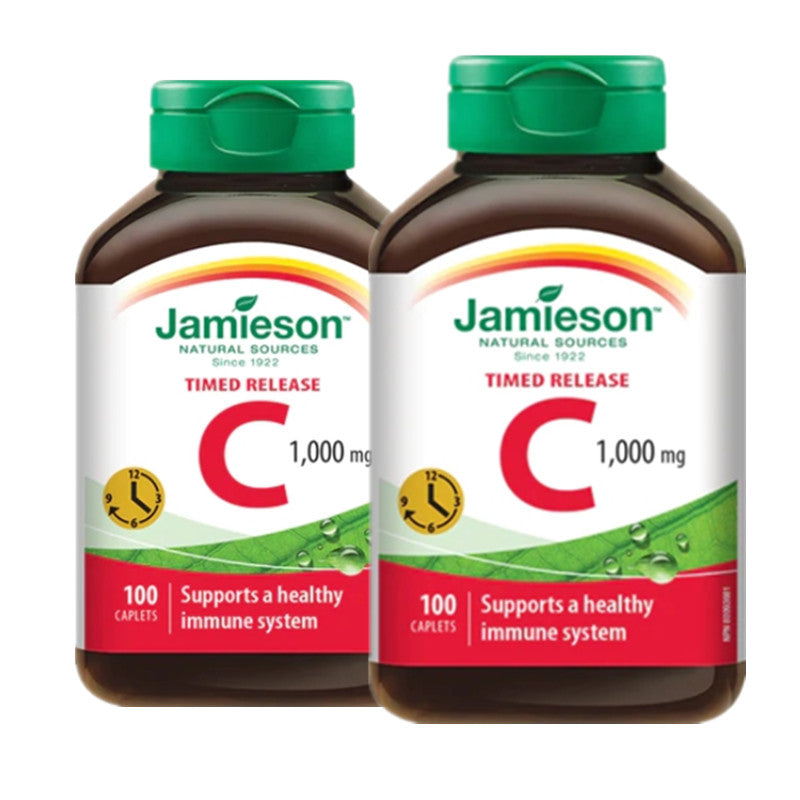 Jamieson Vitamin C Time Release 100 caplets Canadian label
