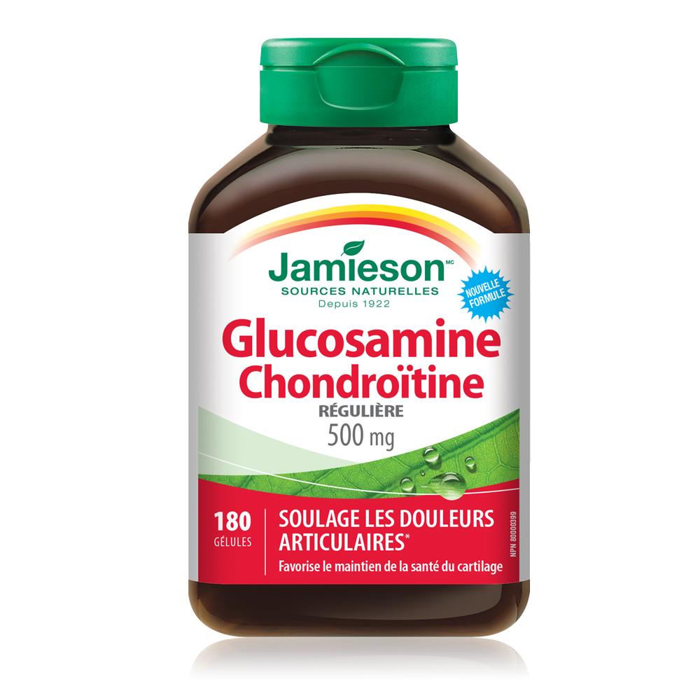 Jamieson Glucosamine Chondroitine 500 mg —  180 softgels