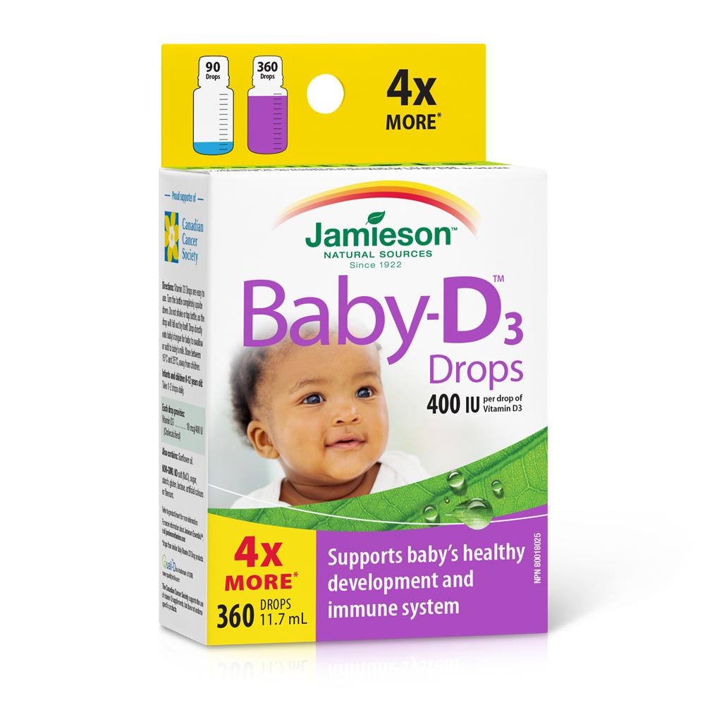 Jamieson Baby-D, 400IU, 360 Drops  健美生