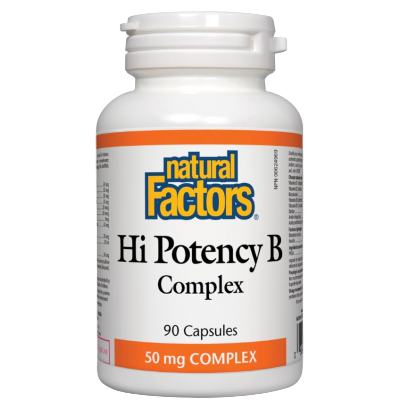 然自自然 Natural Factors Hi Potency B Complex, 50mg, 60 capsules