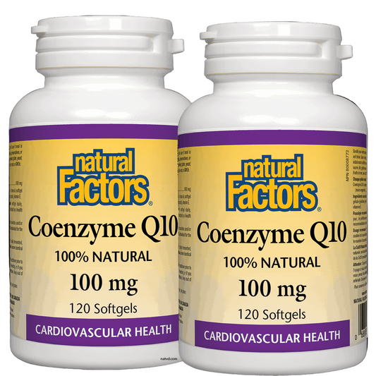 Natural Factors Coenzyme Q10, 100 mg, 120 softgels  然自自然
