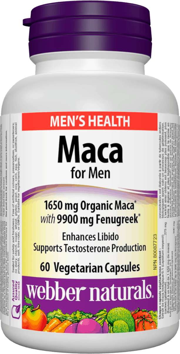 Webber Naturals 男性健康 马卡1650毫克+胡芦巴9900毫克
