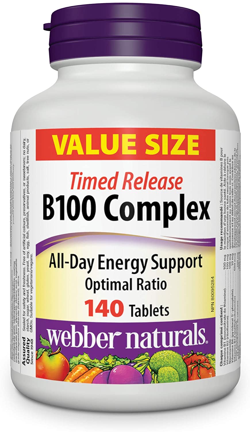 Webber Naturals B100 Complex Tab 140 (Value Size)