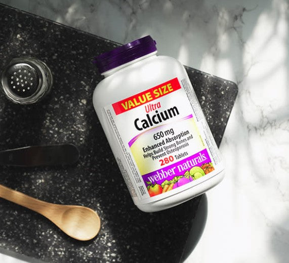 Webber Naturals Ultra Calcium Enhanced Absorption 650mg, 280 tablets (Value Size)