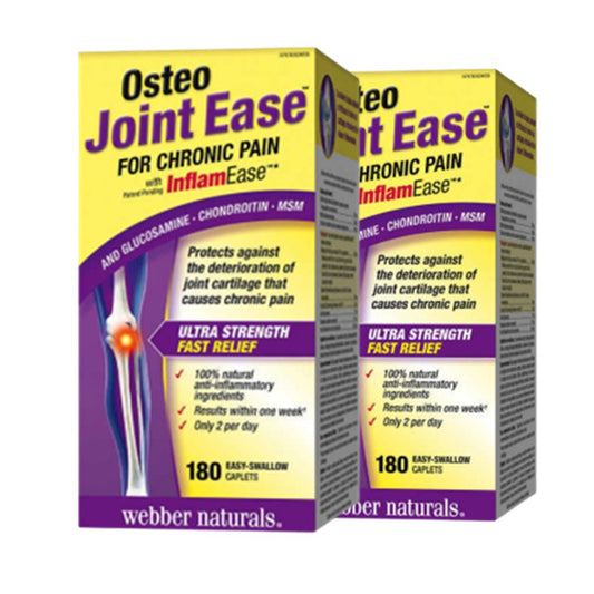 Webber Naturals Osteo Joint Ease with InflamEase™ 180 caplets Bundle