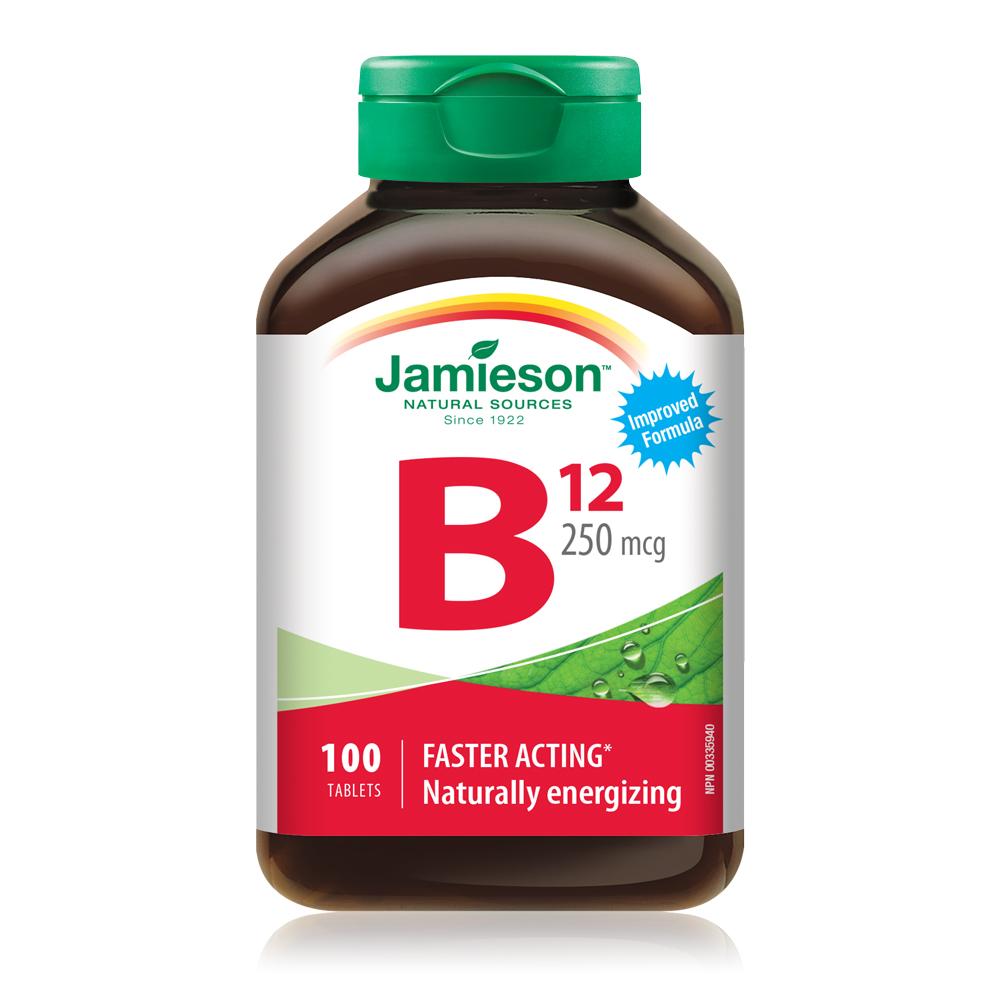 Jamieson Vitamin B12 健美生
 Methylcobalamin 250 mcg 100 tablets