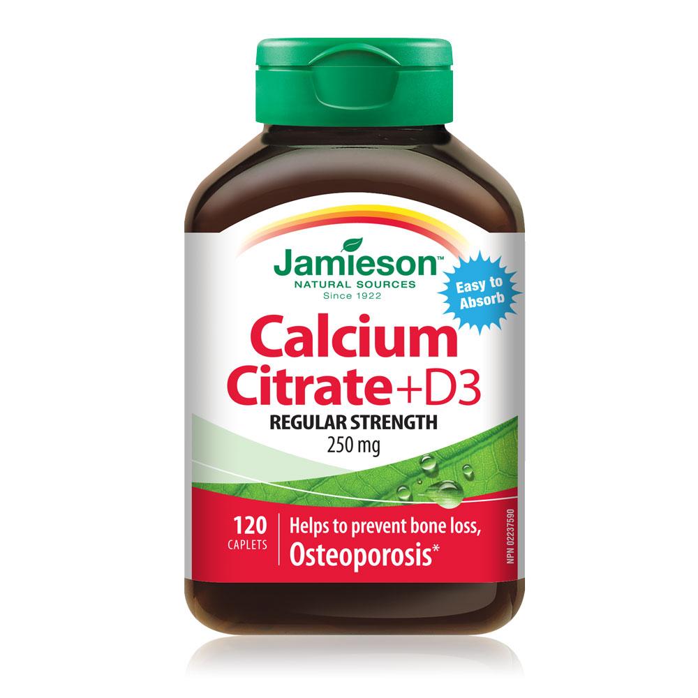 【clearance】Jamieson Calcium Citrate & Vit D3 120 caplets EXP:12/2026