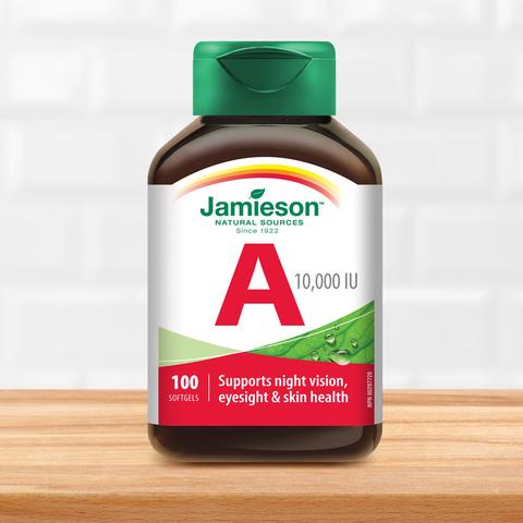 Jamieson Vitamin A 10,000IU, 100 SG Bottle