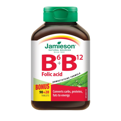 Jamieson B6 + B12 + Folic Acid 90+20 tabs