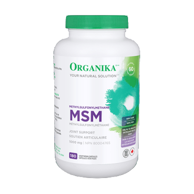 Organika MSM (Methyl-Sulfonyl-Methane) 1000 mg, 180 vegetarian capsules