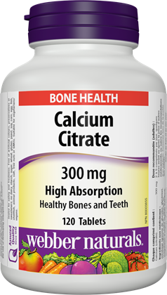 Webber Naturals Calcium Citrate 300mg, 120 tabs